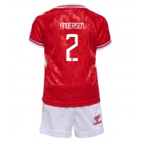 Dänemark Joachim Andersen #2 Fußballbekleidung Heimtrikot Kinder EM 2024 Kurzarm (+ kurze hosen)